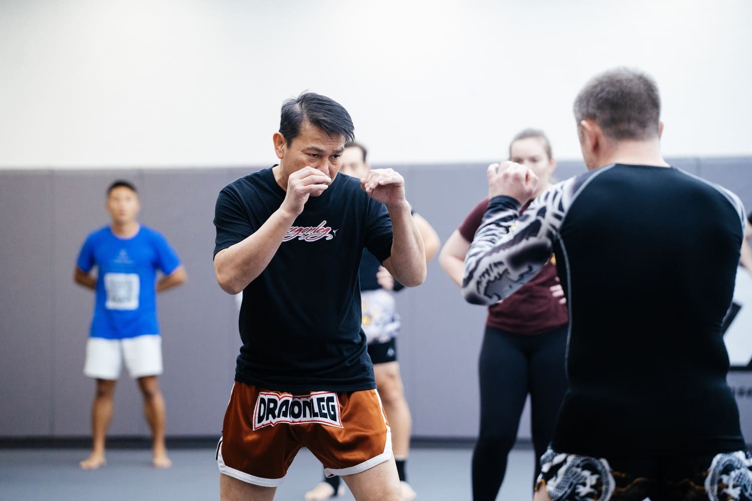 Dragon Leg Muay Thai coaching and pad work in Novi Michigan